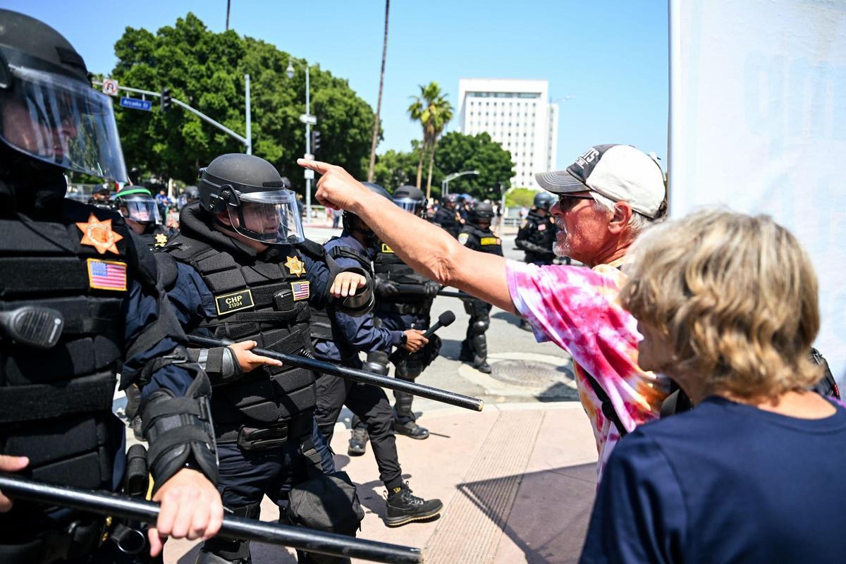 Manifestaciones en Los Angeles contra las políticas migratorias de la Administración Trump.