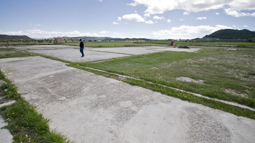 Las placas de hormigón del sondeo Río Segura G-1 en Calasparra.