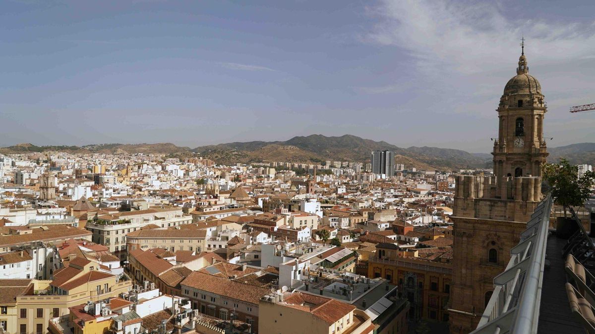 Vistas del centro histórico de Málaga