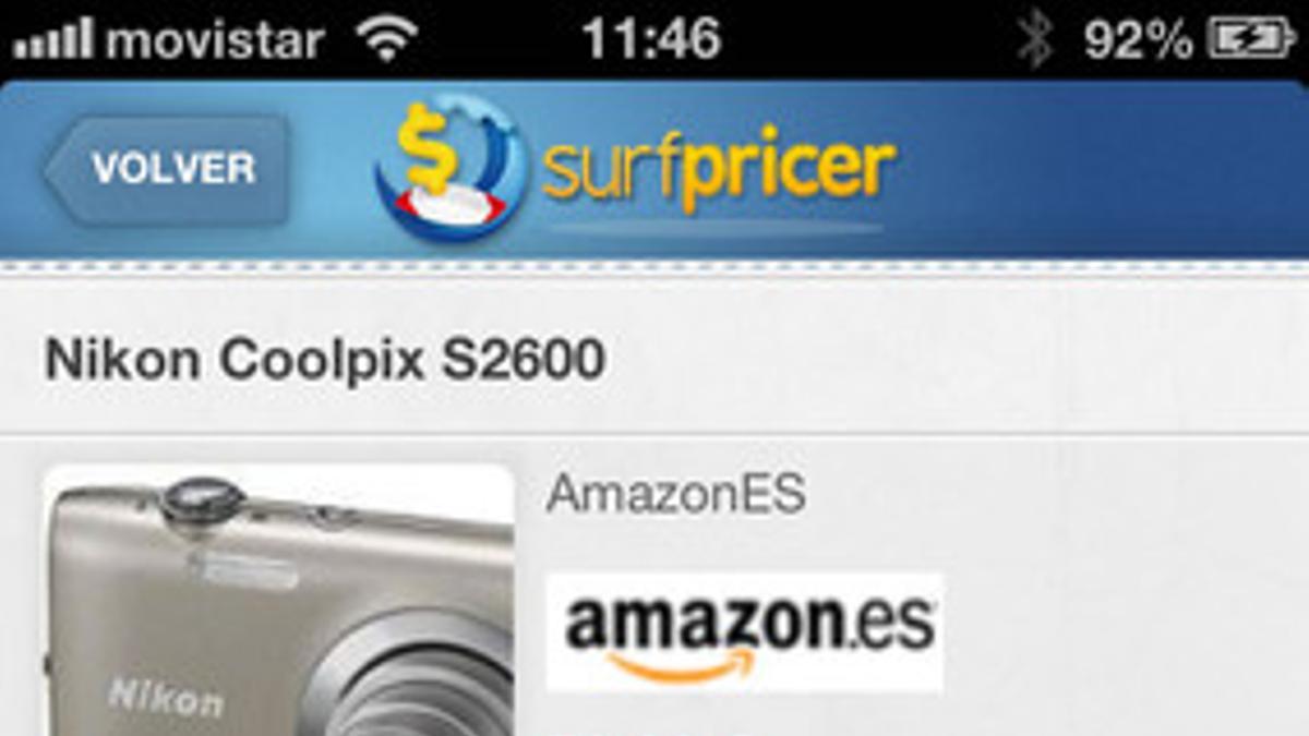 Página web de Surpfricer, comparador de precios on line.