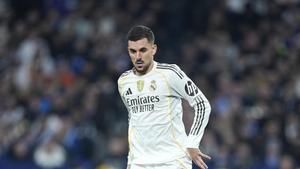 Dani Ceballos, durante el Real Madrid - Manchester City de liguilla de Uefa Champions League en el Santiago Bernabéu