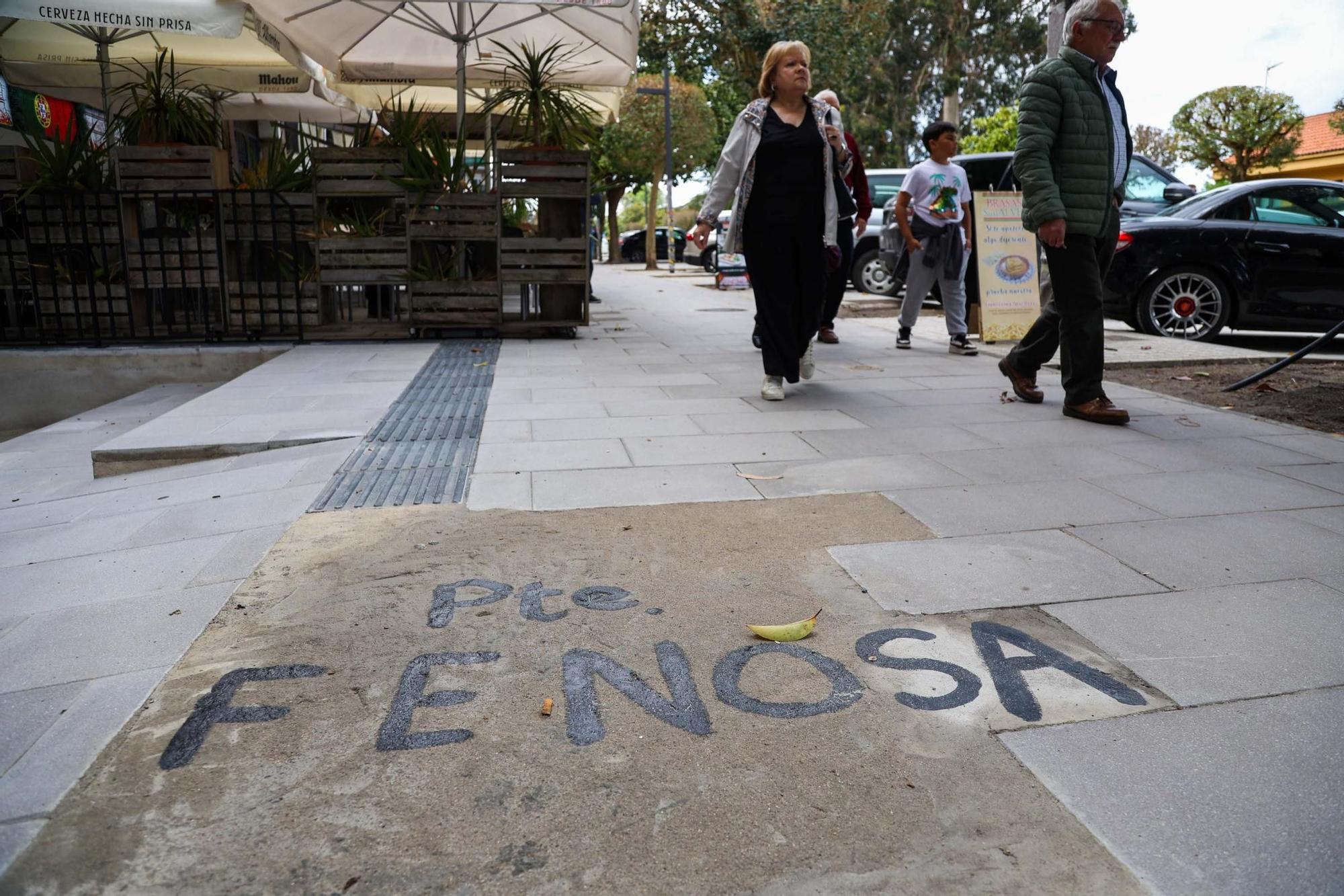 Protesta en Oleiros contra el «abuso» y el «sobreprecio» de Fenosa en las obras