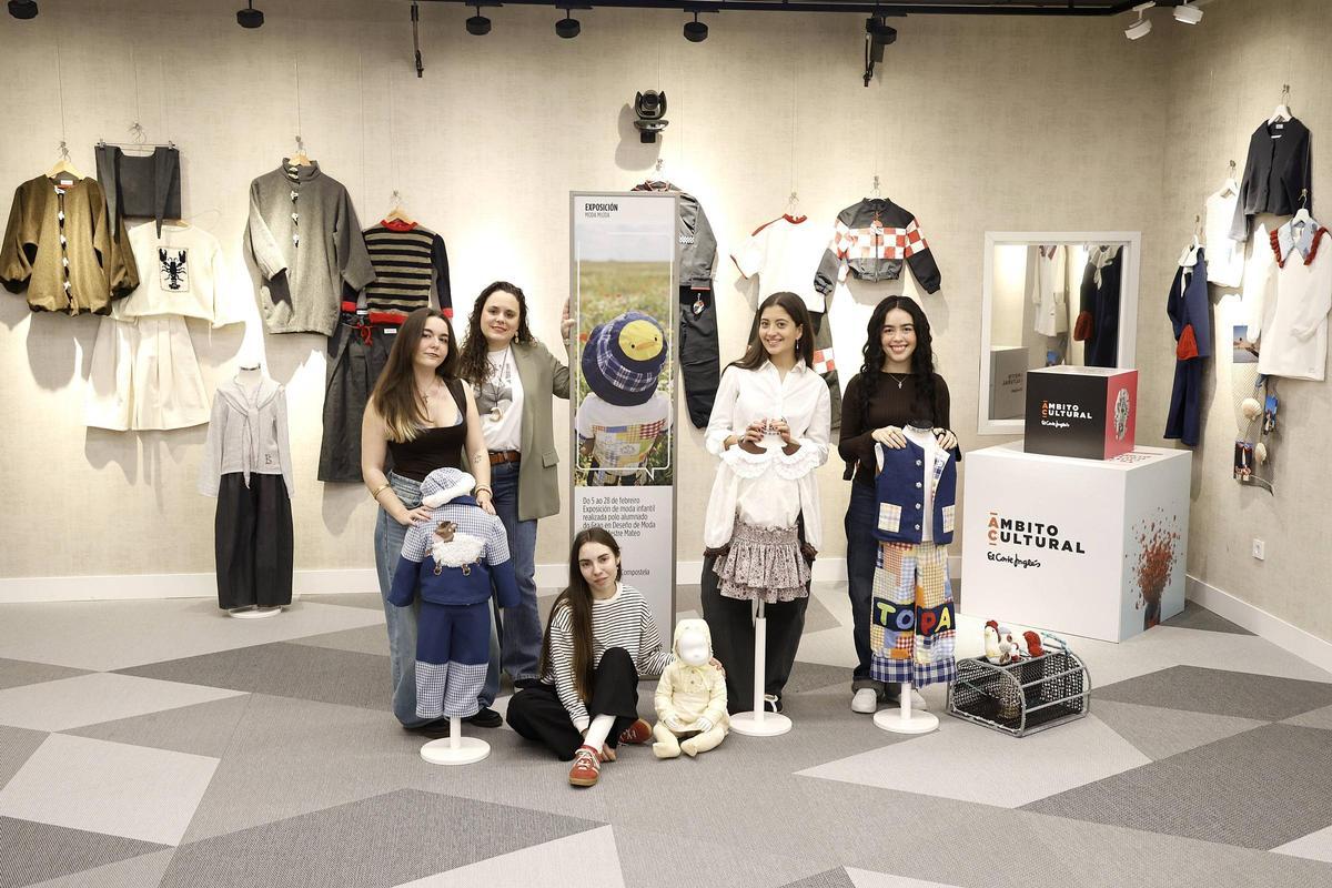 Protagonistas de la muestra de moda infantil de la escuela Mestre Mateo en El Corte Inglés de Santiago