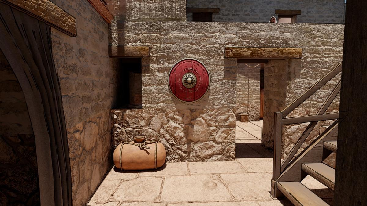 Reconstrucción de la entrada principal al Cerro de la Merced de Cabra.