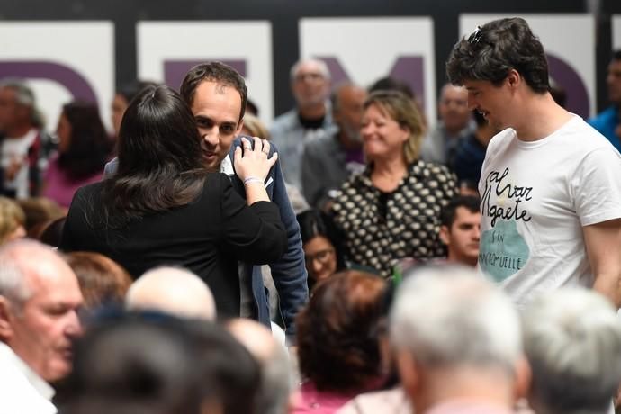 CANARIAS Y ECONOMIA. EDIFICIO MILLER. LAS PALMAS DE GRAN CANARIA. Mitin dePodemos con Irene Montero en el Edificio Elder del Parque Santa Catalina  | 31/03/2019 | Fotógrafo: Juan Carlos Castro