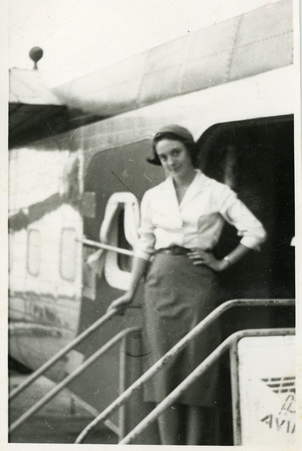 Maribel Sastre era una de las pocas azafatas que avía en España en la década de los años 50. / Cedida