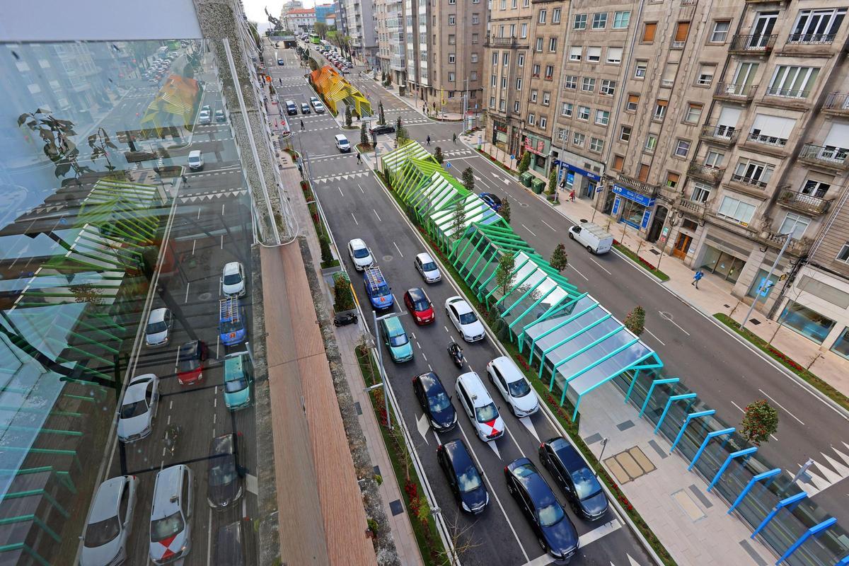 Rampas en Gran Vía: Gran Vía completa su arcoíris