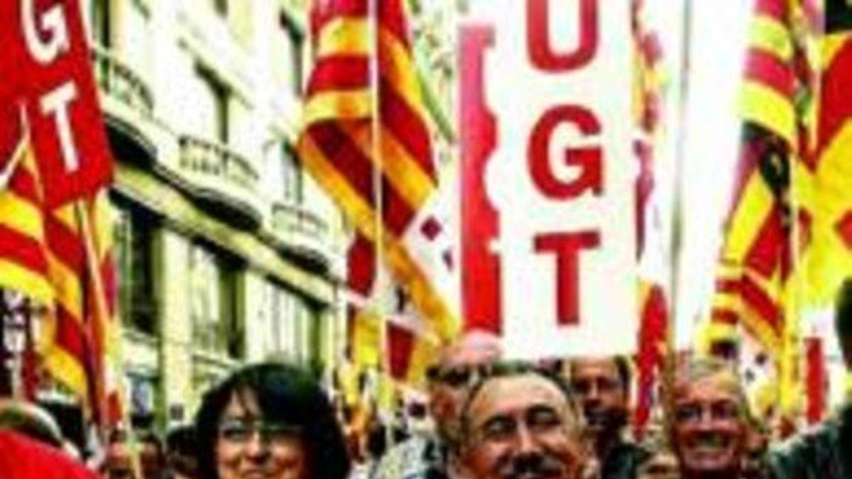 Eva Granados y Josep Maria Álvarez, en una marcha, en marzo.