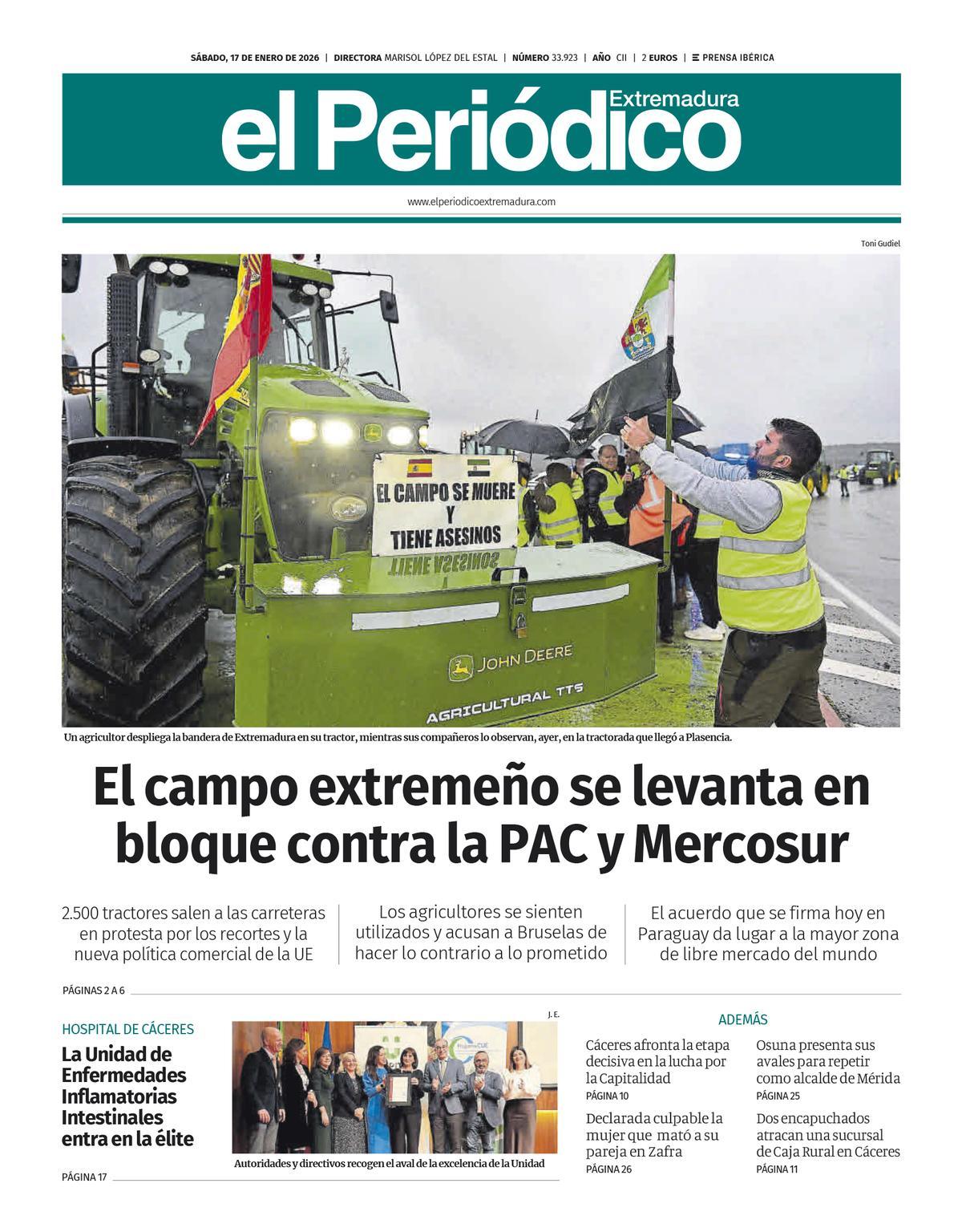 Consulta la portada correspondiente al día 17 de enero de 2026