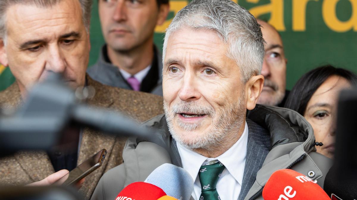 El ministro del Interior, Fernando Grande-Marlaska,  en la inauguración del nuevo cuartel de la Guardia Civil.