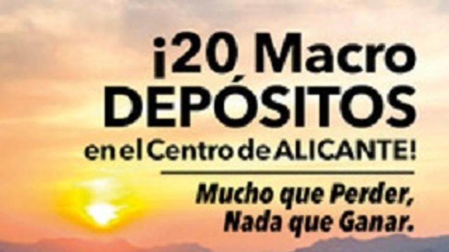 ¡20 Macro Depósitos en el Centro de Alicante! Mucho que perder, nada que ganar