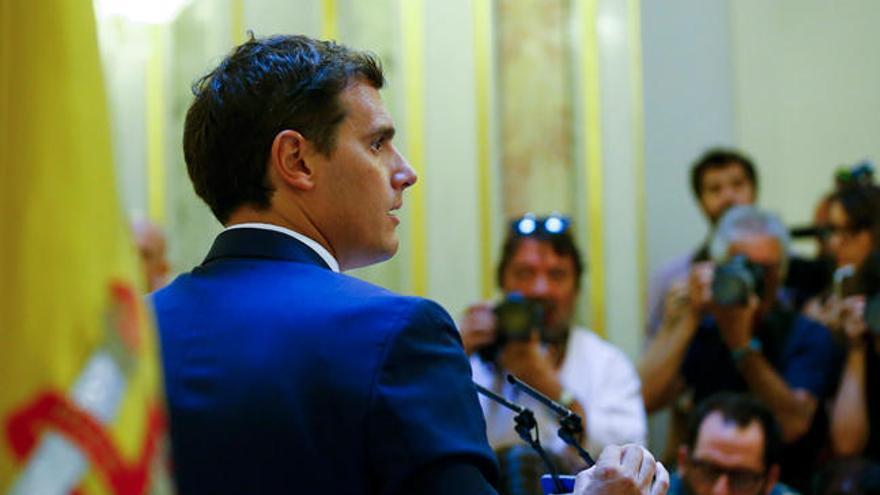 Albert Rivera en una rueda de prensa // J. P. Gandul