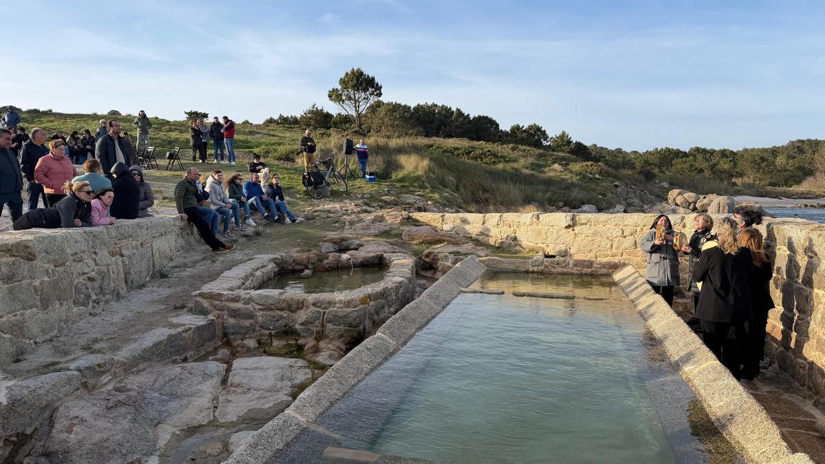 Imaxe do lavadoiro de Penisqueira tras a súa posta en valor.