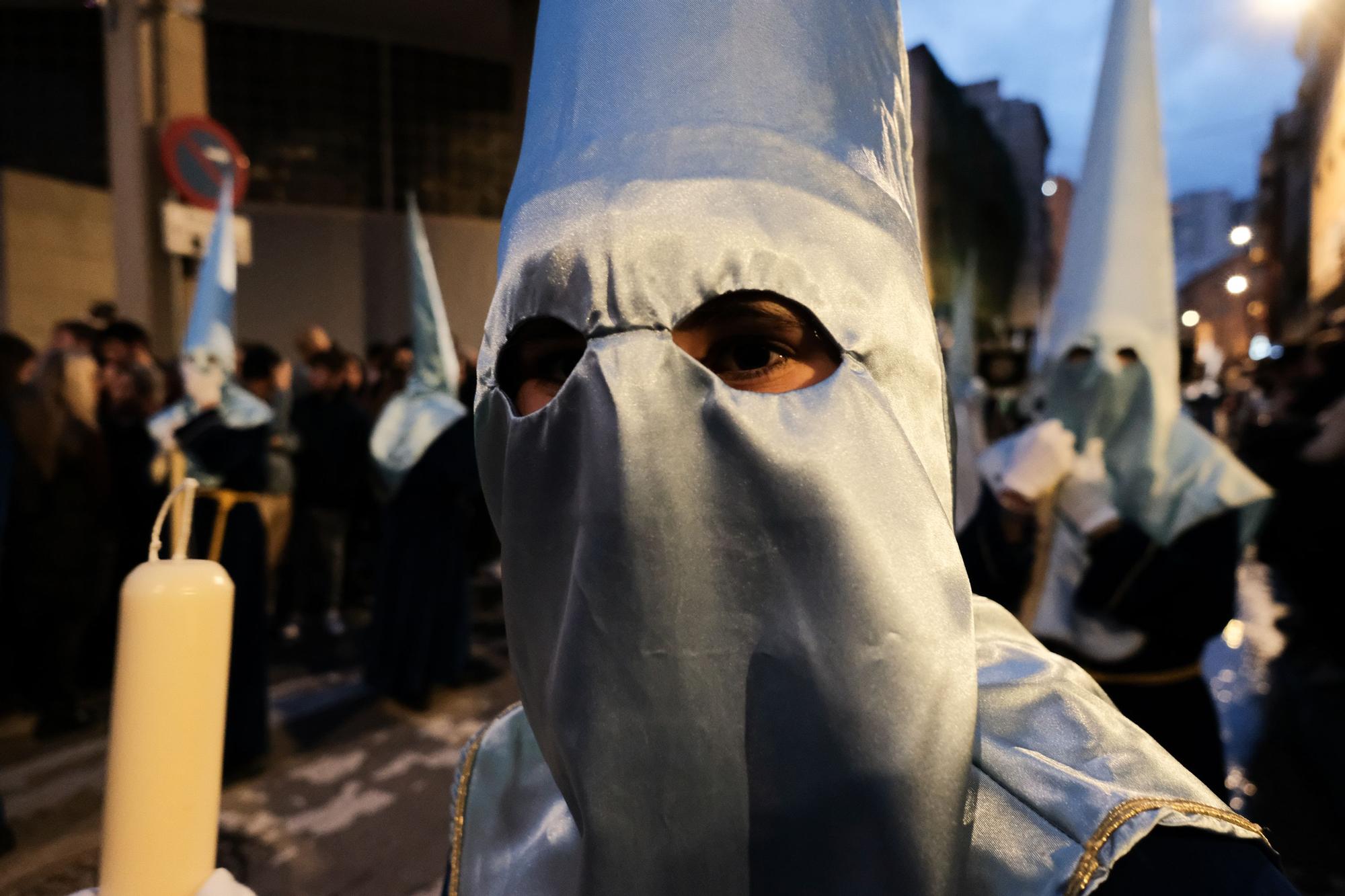 Una imagen de la procesión de la cofradía de la Sentencia, en el Martes Santo de 2024.