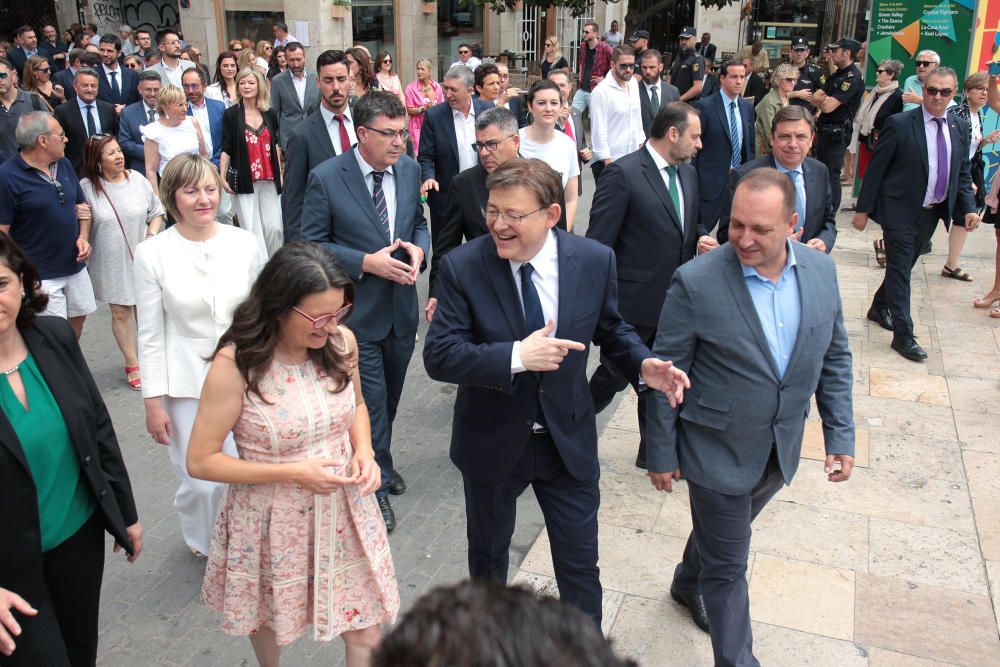 Recepción en la Generalitat tras la toma de posesión de Ximo Puig