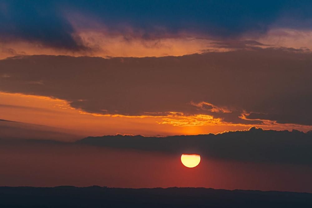 Posta de sol des de la Miranda de Serrateix.