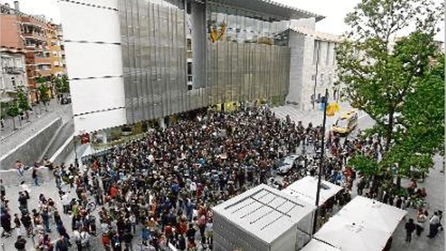 Una de les concentracions de protesta convocada pel moviment dels coneguts com a &quot;indignats&quot;.