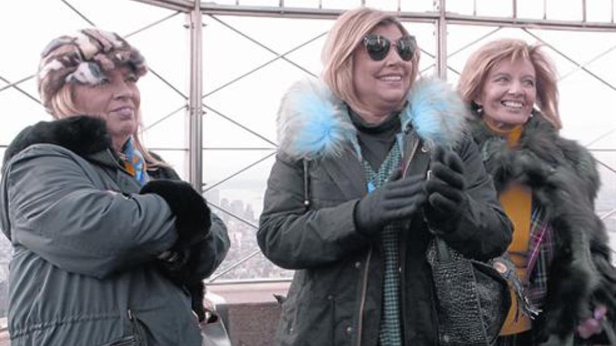 Carmen Borrego, Terelu Campos y María Teresa Campos, en Manhattan.