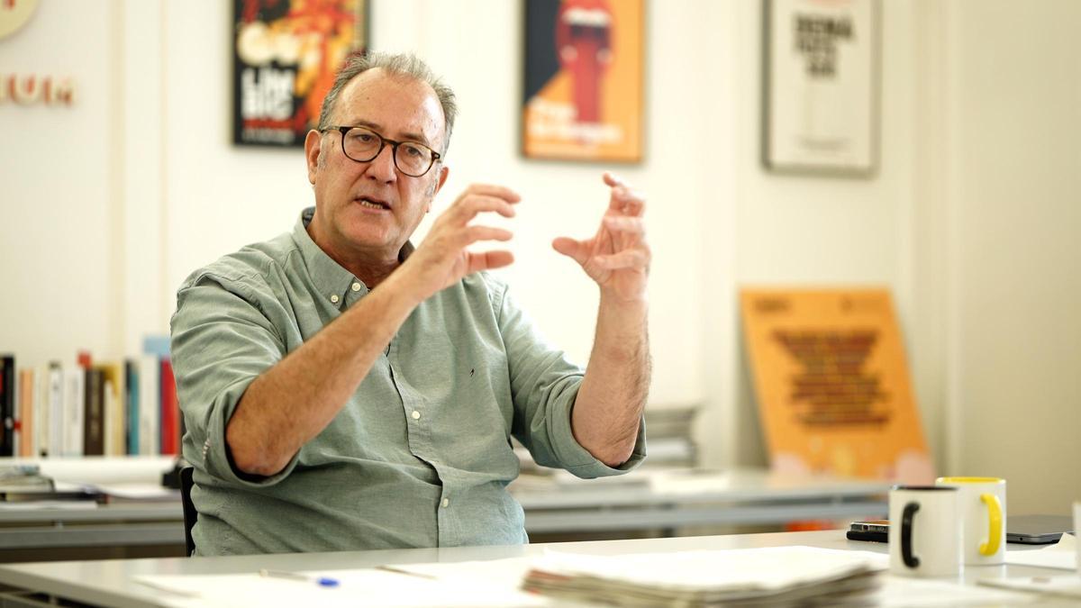 Xavier Antich, presidente de Òmnium Cultura en una entrevista con EL PERIÓDICO el pasado octubre