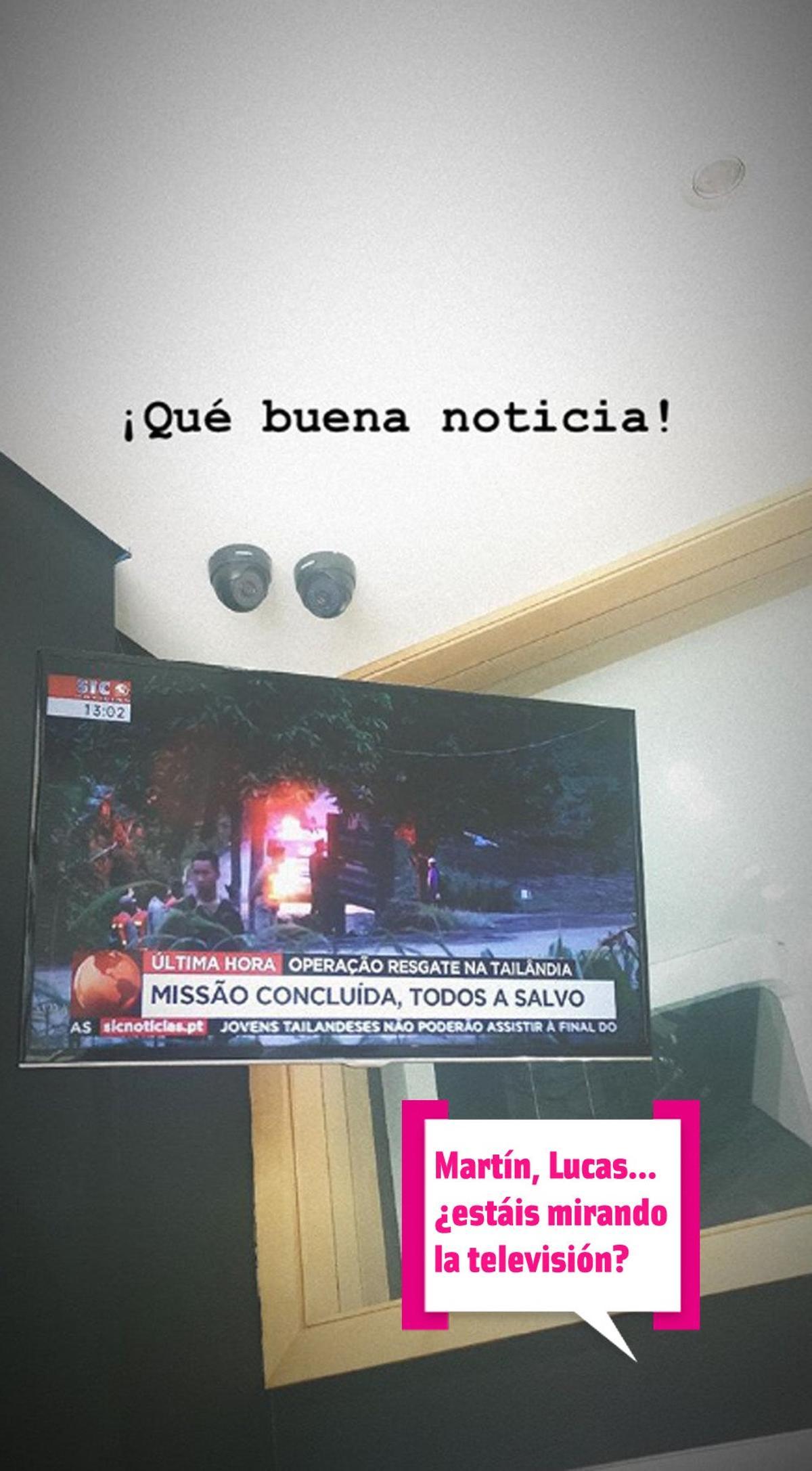 Sara Carbonero emocionada con le rescate de los niños tailanadeses atrapados en una cueva durante más de diez días.