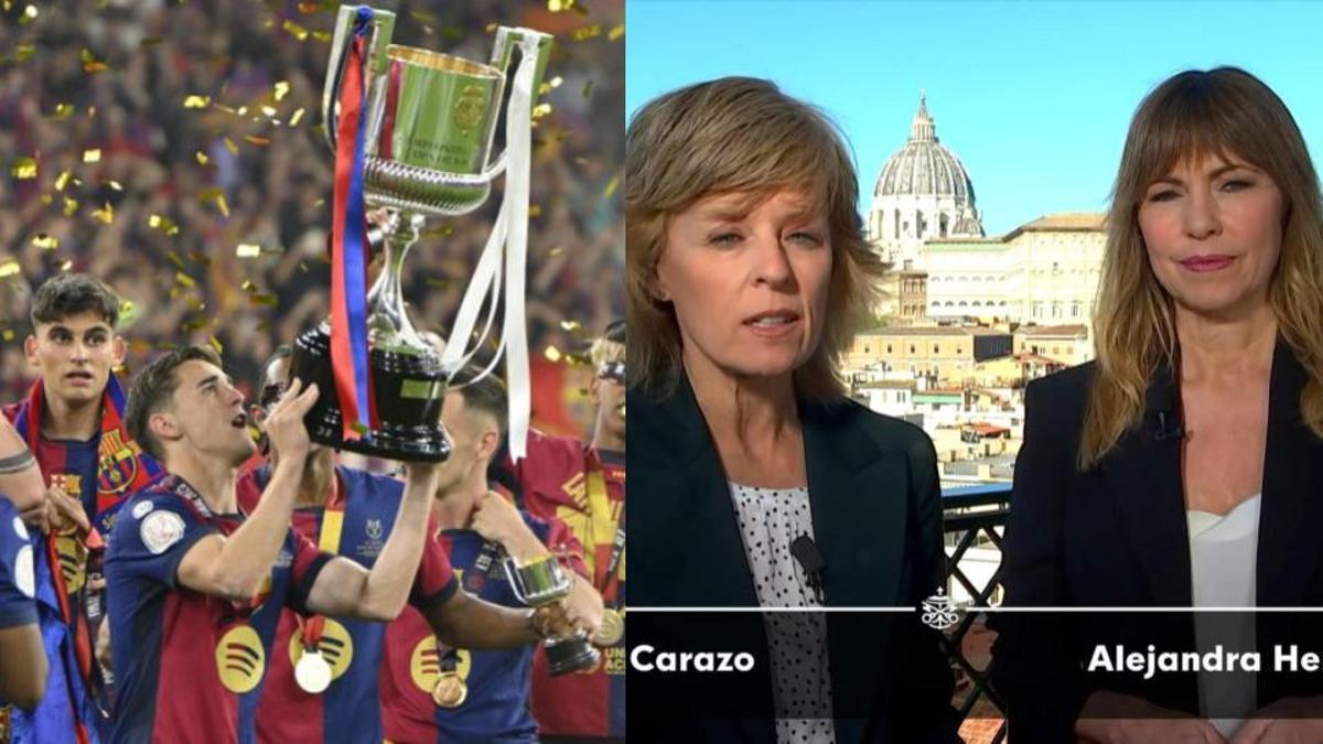 La 1 arrasa el sábado gracias a la Copa del Rey y el funeral del Papa Francisco