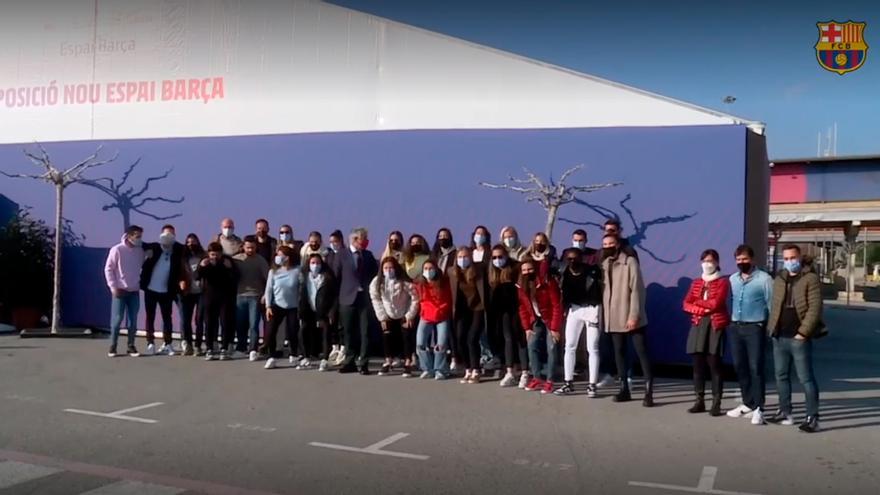 El Barça femenino visita el Espai Barça