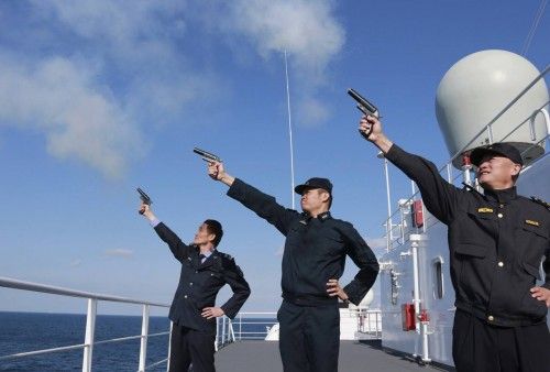 Marineros chinos inauguran un ejercicio naval