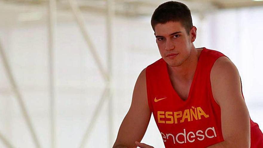 Alonso Faure, con la selección española sub&#039;18.