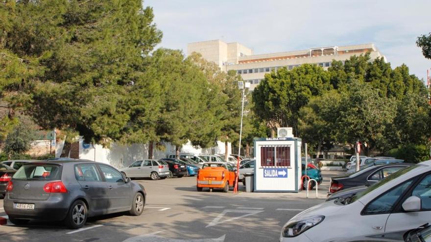 Aparcamientos del Hospital Civil donde se iba a levantar el tercer hospital de Málaga