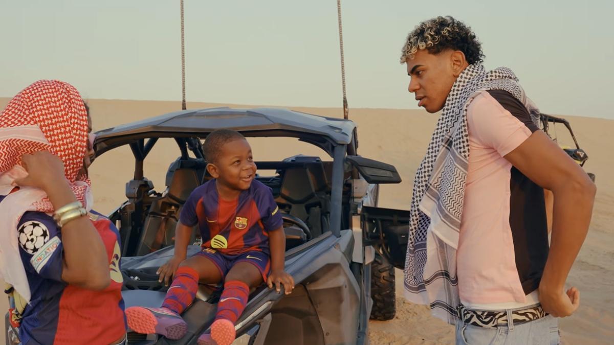 Lamine Yamal se divierte durante sus vacaciones en Dubái