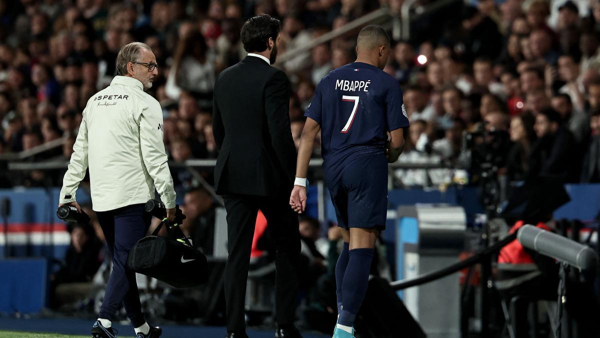 Mbappé, lesionado en al PSG-Marsella