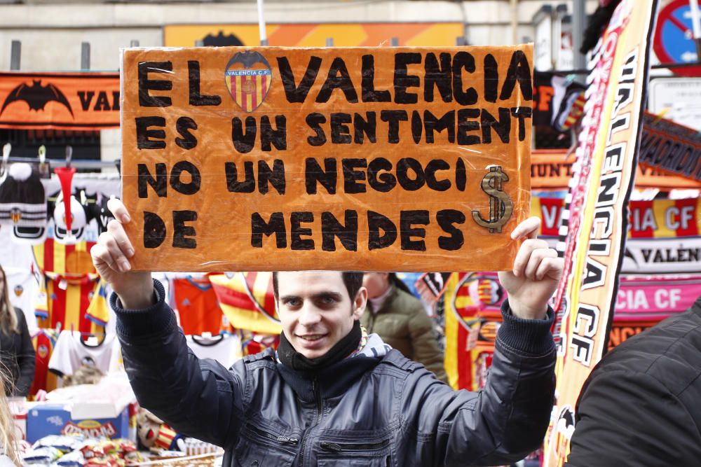 Protestas de la afición del Valencia CF