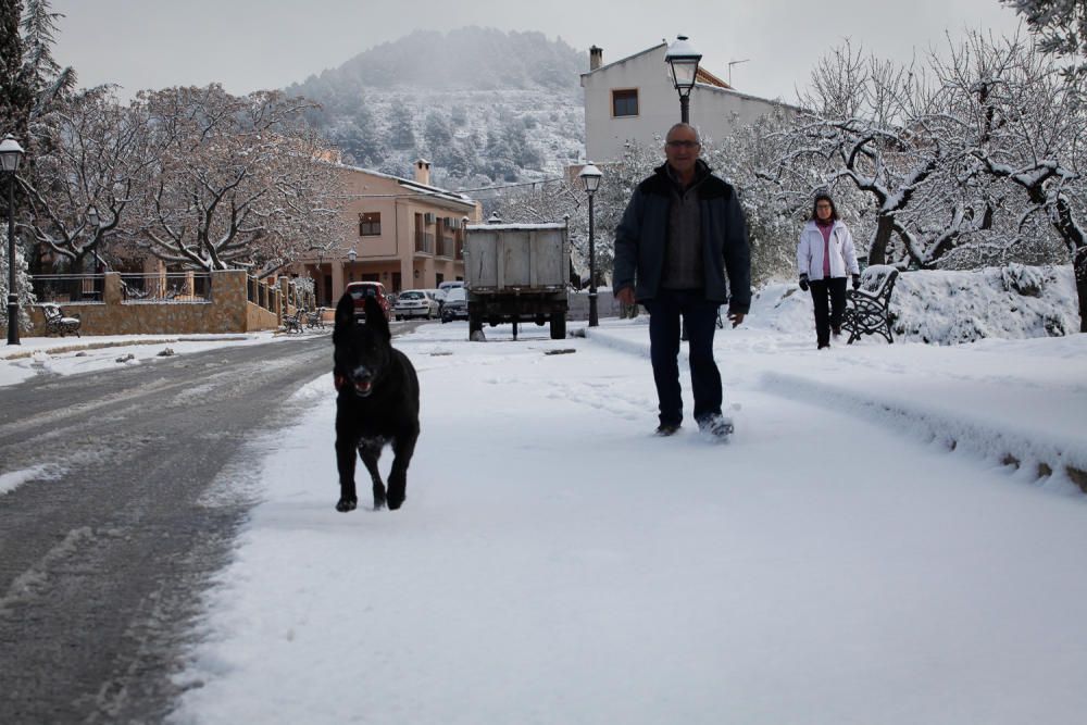 La nieve cubre la comarca de l'Alcoià