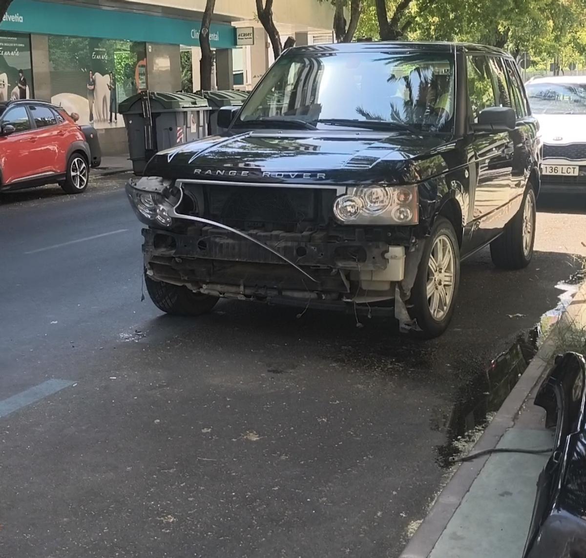 Imagen del coche afectado.