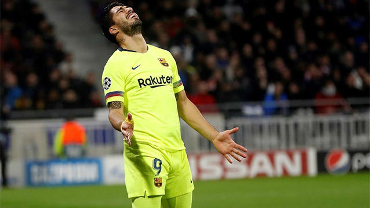 Suárez sigue con su gafe en Champions: El charrúa volvió a fallar todo lo que pudpo y más