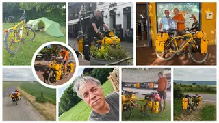 Un holandés pedalea 2.500 kilómetros en solitario hasta Benicàssim para reencontrarse con su familia