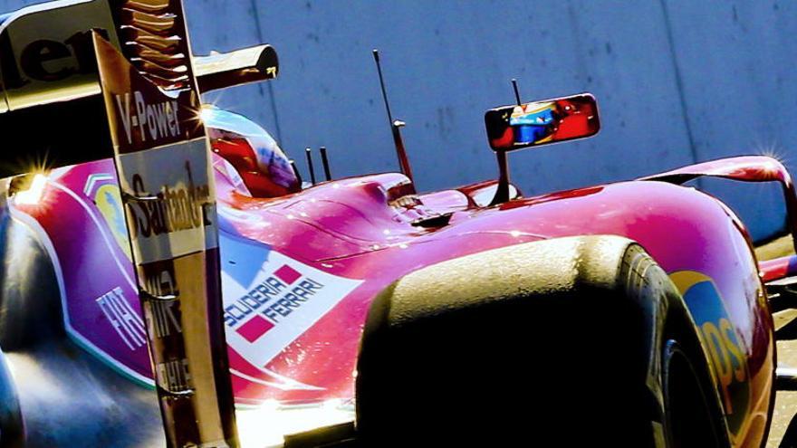 El Ferrari de Fernando Alonso.