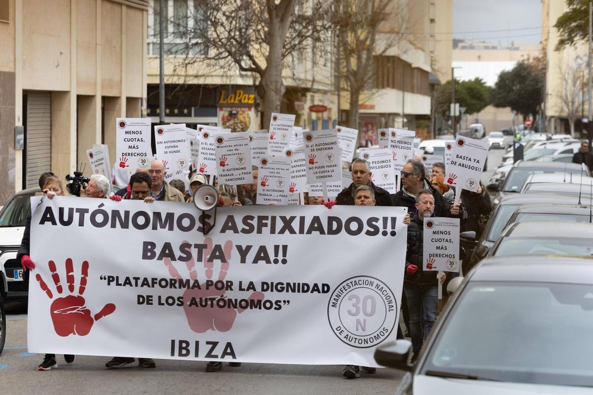 Movilización de trabajadores autónomos en Ibiza