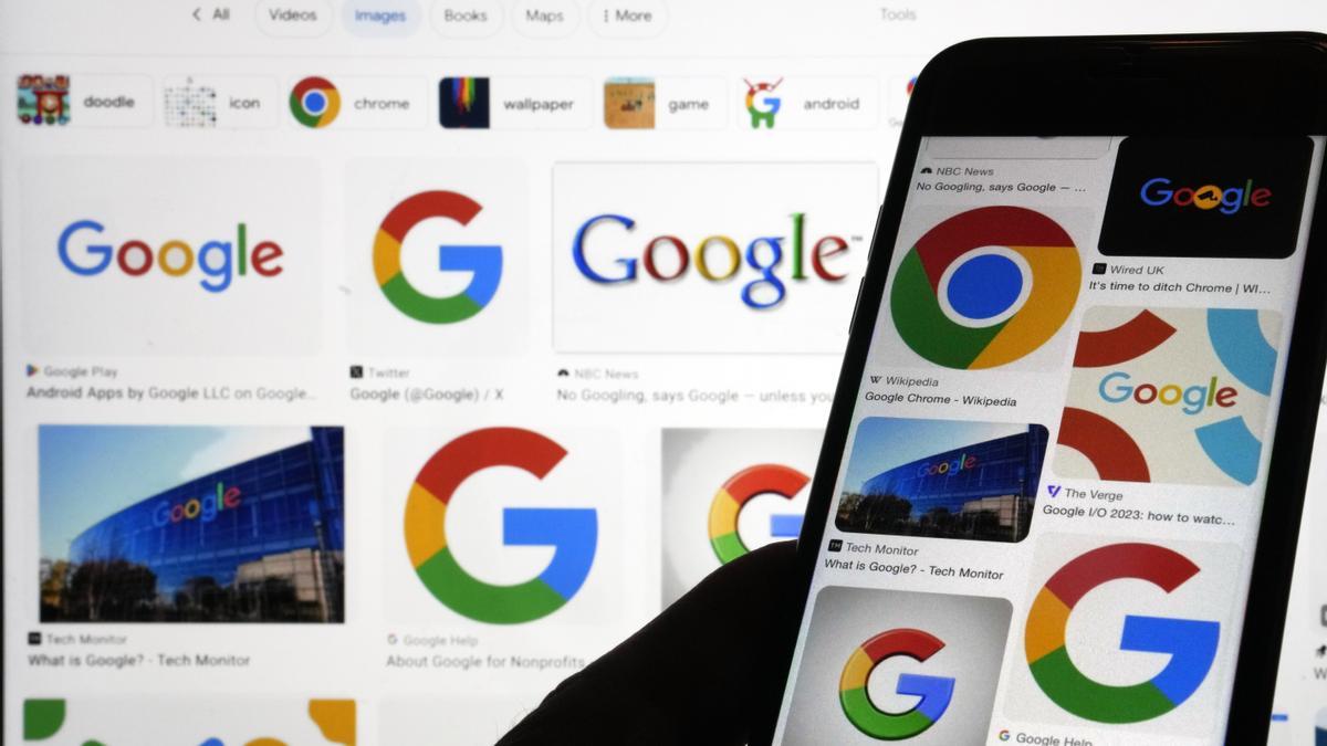 Logos de Google en distintos dispositivos.