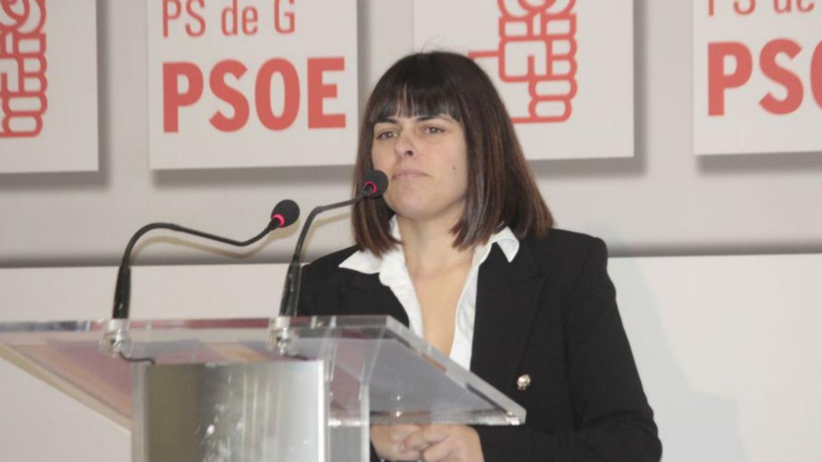 Iria Malvido, candidata a la alcaldía de Cangas por el PSOE. |   // S.Á.