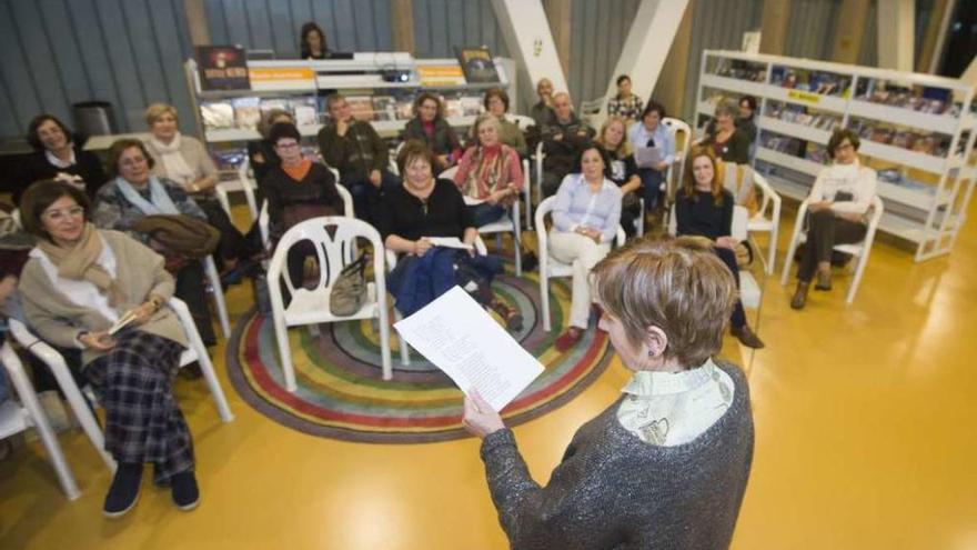 Lectura de textos de Rosalía de Castro, en el Ágora, el pasado febrero.