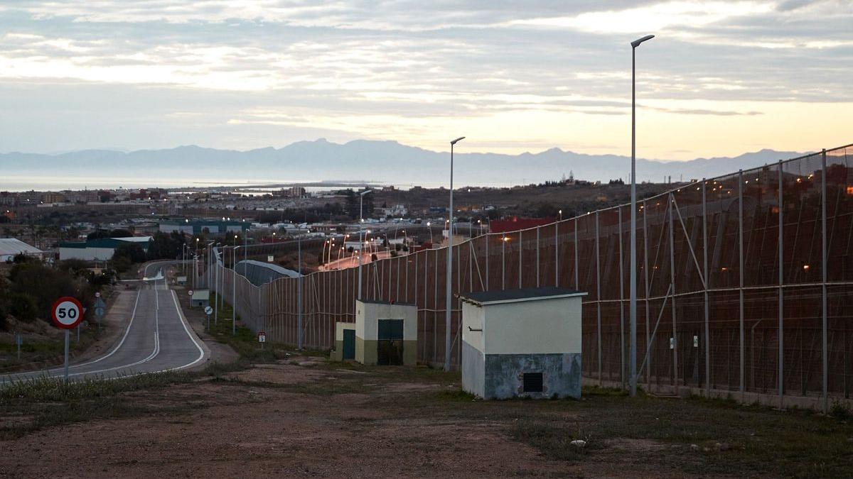 Vista de la valla de Melilla.