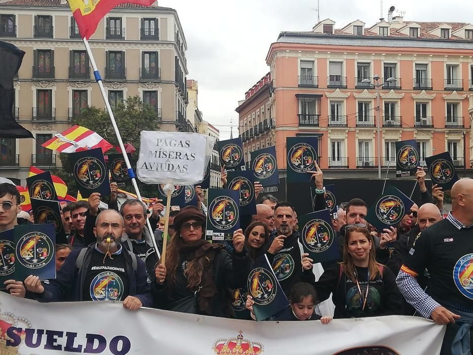 Malagueños en la manifestación de Jusapol en Madrid.