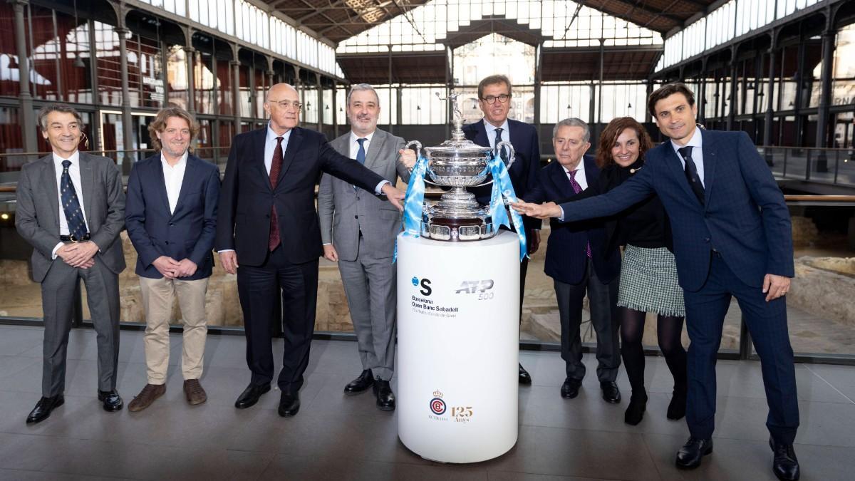 Foto de familia del acto de presentación del Barcelona Open