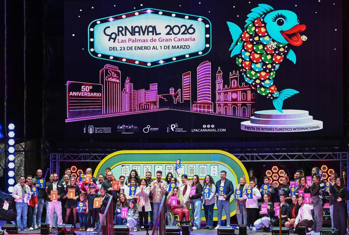 Orden de los concursos del Carnaval de Las Palmas de Gran Canaria 2026