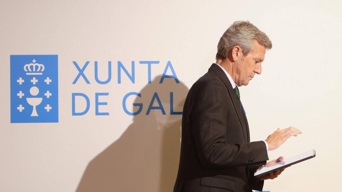 Alfonso Rueda, este lunes.