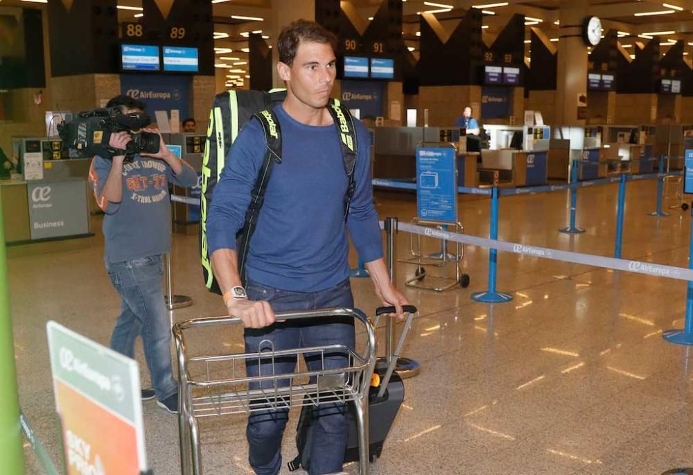 Rafa Nadal llega al Aeropuerto de Palma