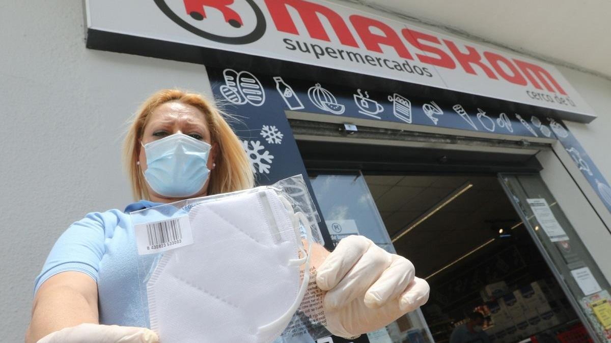 Maskom venderá mascarillas FFP2 en todos sus supermercados