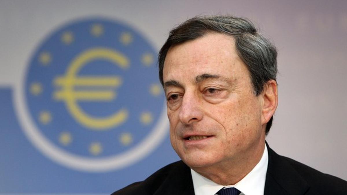 El presidente del Banco Central Europeo (BCE), Mario Draghi, tras una reunión del Consejo de Gobierno en Frankfurt.