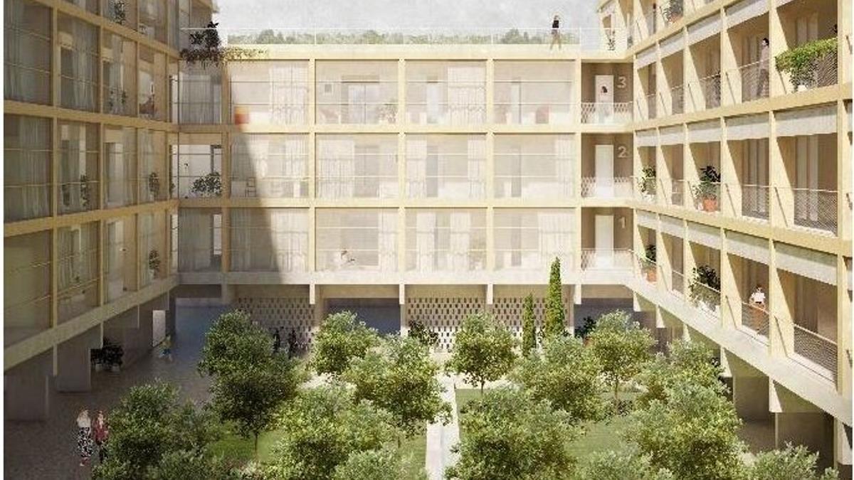 Proyecto de vivienda bioclimática en Alzira ganador del concurso Europan.